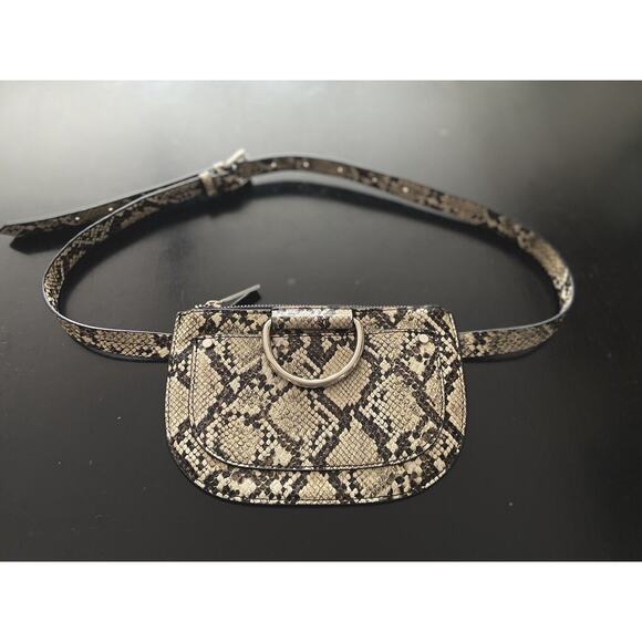 ZARA Faux Snakeskin Belt Bag sz M - Picture 1 of 10